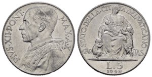 Vaticano. Pio XII. 5 lire 1948. qFDC