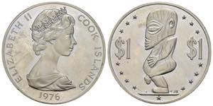 COOK ISLANDS. 1 Dollaro 1976. Ni. Proof