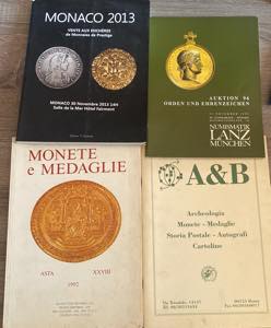 Lotto di 4 cataloghi di numismatica