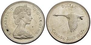 CANADA. Dollaro 1967 Oca selvaggia KM 70. ... 