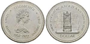 CANADA. Elisabetta II. Dollaro 1977. Ag. ... 