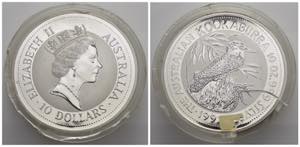 AUSTRALIA. 10 Dollari 1992. Kookaburra 10 ... 