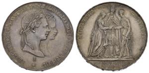 AUSTRIA. Medallic Issues. Gulden 1854 A. ... 