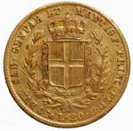 Savoia. Carlo Alberto. Genova. 20 lire 1845. ... 