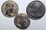 Lotto di 3 monete in bronzo del tardo impero ... 