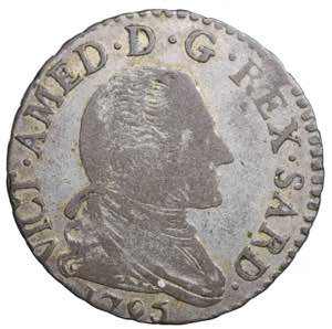 SAVOIA. Vittorio Amedeo III. 10 soldi 1795 ... 