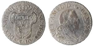 SAVOIA. Vittorio Amedeo III. 10 soldi 1795 ... 