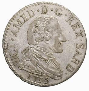 SAVOIA. Vittorio Amedeo III. 20 soldi 1795. ... 