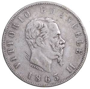 REGNO DITALIA. Vittorio Emanuele II. 2 lire ... 