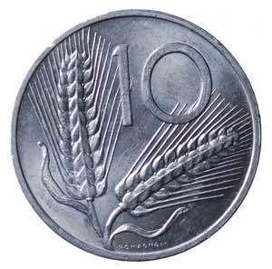 REPUBBLICA ITALIANA. 10 lire 1965. Gig. 240 ... 