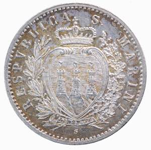 SAN MARINO. 50 centesimi 1898. Ag. FDC ... 