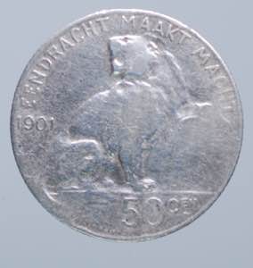 BELGIO. Leopoldo II. 50 centimes 1901 (DER ... 