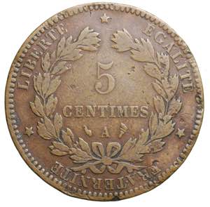 FRANCIA. 5 centimes 1896 ... 