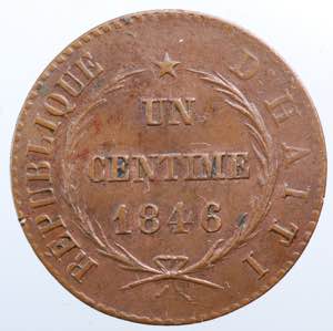HAITI. Un centime 1846. SPL