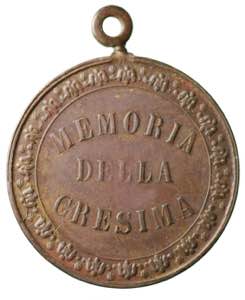 Medaglia Memoria della Cresima. gr. 4,94 mm ... 