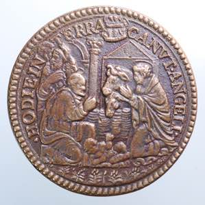 Pio IV (1559-1566). Medaglia Natività. AE ... 