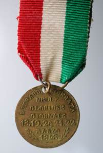 Pio IX. Medaglia Lombardia Liberata coniata ... 