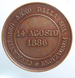 ROMA. Medaglia 1886 Cassa di Risparmio. AE ... 