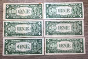 STATI UNITI. 1 Dollar serie 1935. Lotto di 6 ... 