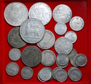 ESTERE - Lotto di 27 monete in argento ... 