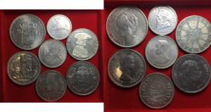 ESTERE - Lotto di 7 monete in argento (circa ... 