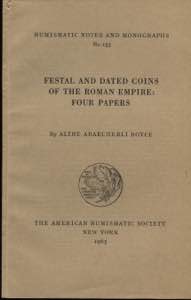 ABAECHERLI BOYCE A. - Festal and dated coins ... 