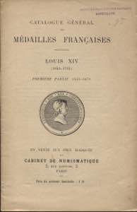 BOUDEAU  E. - Catalogue general de Medailles ... 