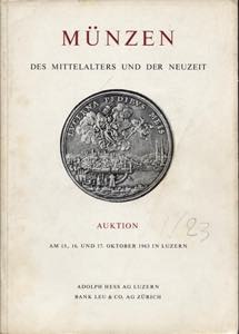 HESS A. - LEU BANK. - Auktion 23. Luzern, ... 
