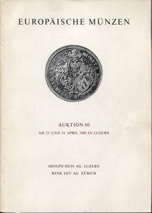 HESS A. - LEU BANK. - Auktion  40. Luzern, ... 