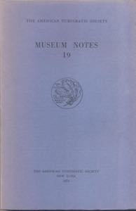 A.N.S. - Museum Notes 19. New York, 1974. ... 