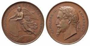 FRANCIA. Napoleone III. Medaglia 1867 ... 