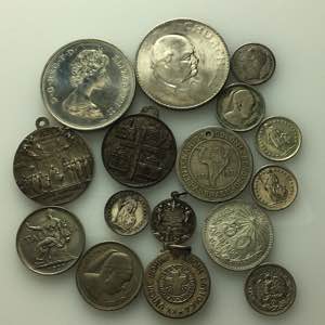 Lotto di monete e medaglie in vari metalli, ... 