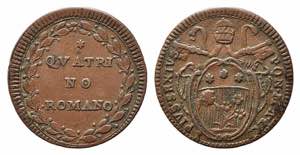 ROMA. Pio VI (1775-1799). Quattrino Cu (2,50 ... 