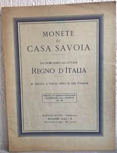 RATTO Rodolfo - 1932. Monete di Casa Savoia ... 