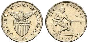 FILIPPINE. 5 centavos 1935. qFDC