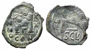 SIRACUSA. Eraclio (610-641). Follis AE (5,50 ... 