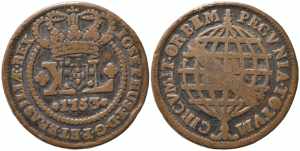 BRASILE. Jose I. 40 reis 1753 AE (27,63 g). ... 