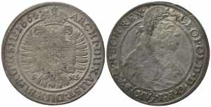 AUSTRIA. 15 Kreuzer 1664. Ag (5,76 g). qBB