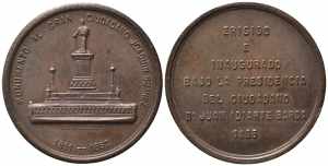 URUGUAY. Medaglia 1896 Inaugurazione ... 