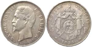 FRANCIA. Napoleone III (1852-1870). 5 Francs ... 
