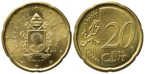 VATICANO. Monetazione in Euro. Francesco. 20 ... 