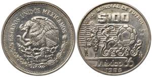 MESSICO. 100 Pesos 1985 Mondiali di calcio ... 