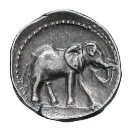 c. 237-209 BC. AE Quarter Shekel, ... 