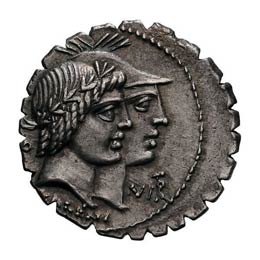 Serrate denarius, 3.78g (5h). ... 