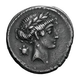 Denarius, 3.69g (12h). Rome, 56 ... 