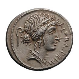 Denarius, 3.92g (5h).  57 BC. Obv: ... 