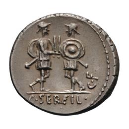 Denarius, 3.92g (5h).  57 BC. Obv: ... 