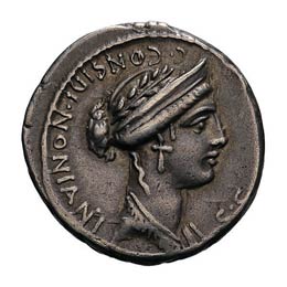 Denarius, 3.82g (5h).  57 BC. Obv: ... 