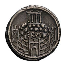 Denarius, 3.82g (5h).  57 BC. Obv: ... 