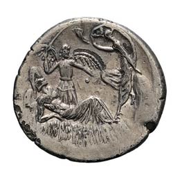 Plated Denarius, 3.93g (1h). Rome, ... 